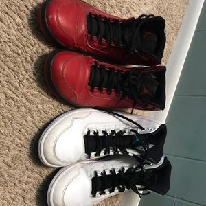 Red and white Jordan’s